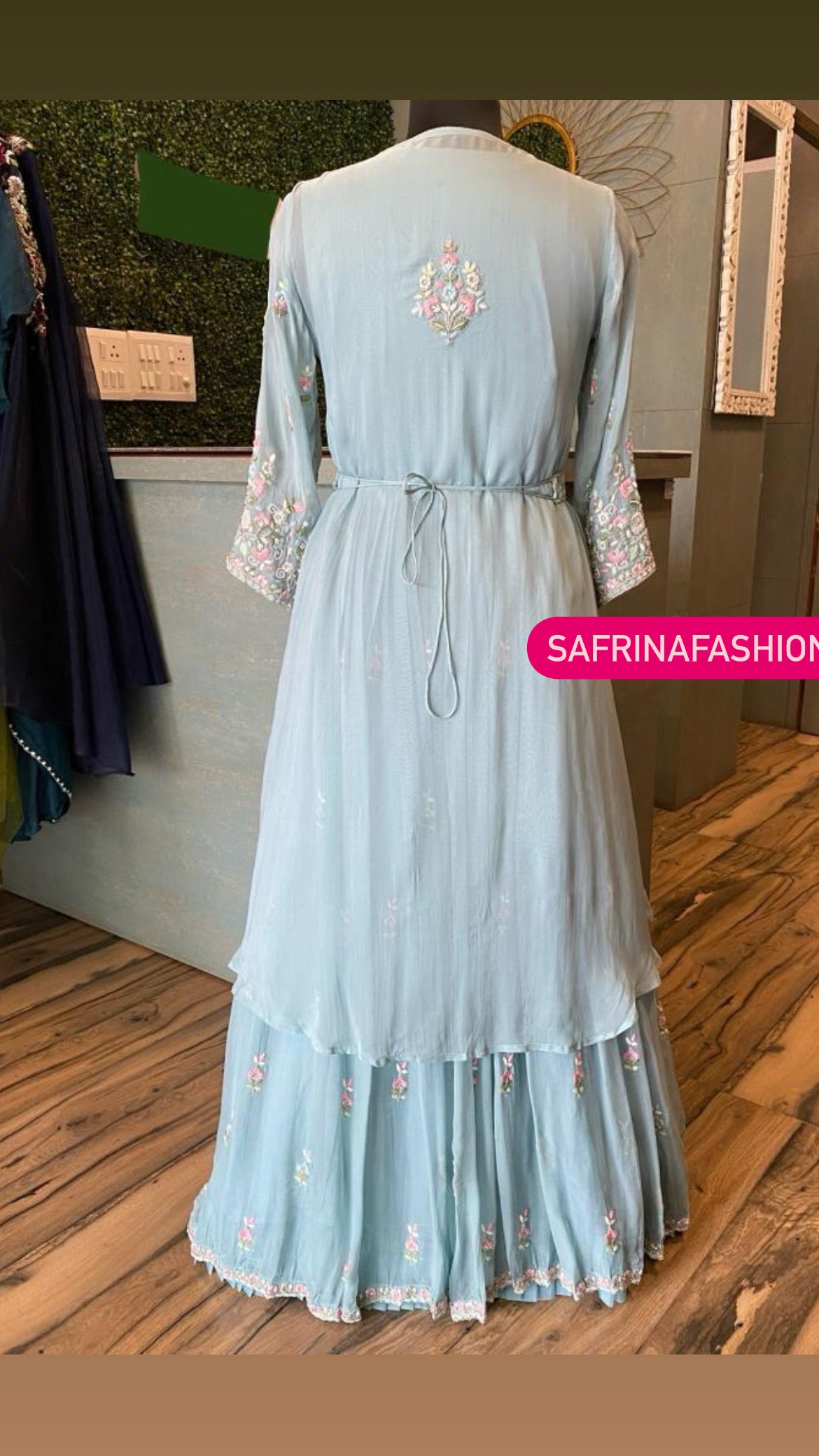 Blue Dress Women Dresses Sangeet dress wedding dress - Saffronfashionindia