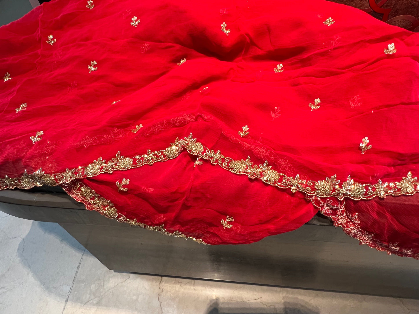 Mivisha zardosi saree blouse women Partywear sarees SaffronFashion