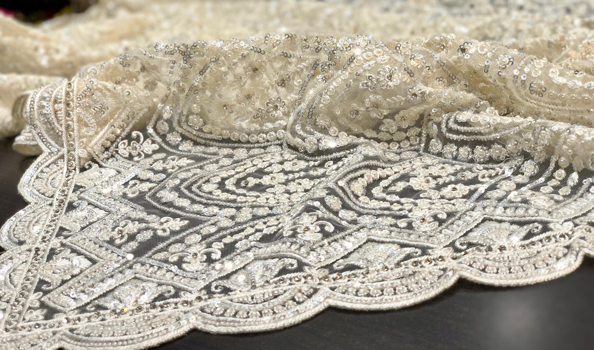 Royal white saree designer saree Indian wedding sarees blouse SaffronFashion