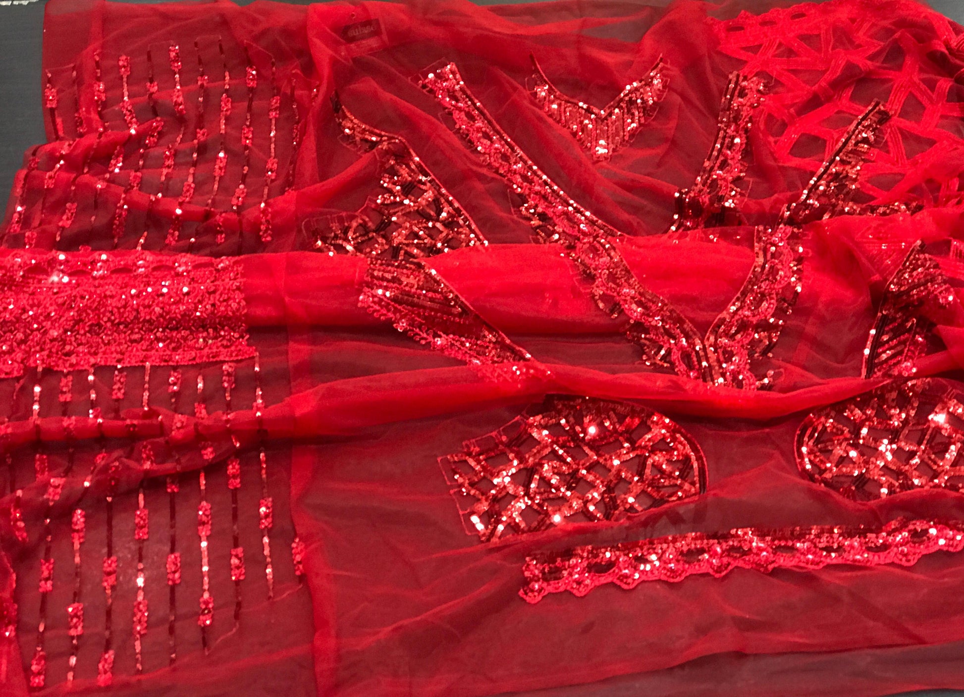 Red Velvet saree bridal saree Indian dresses SaffronFashion