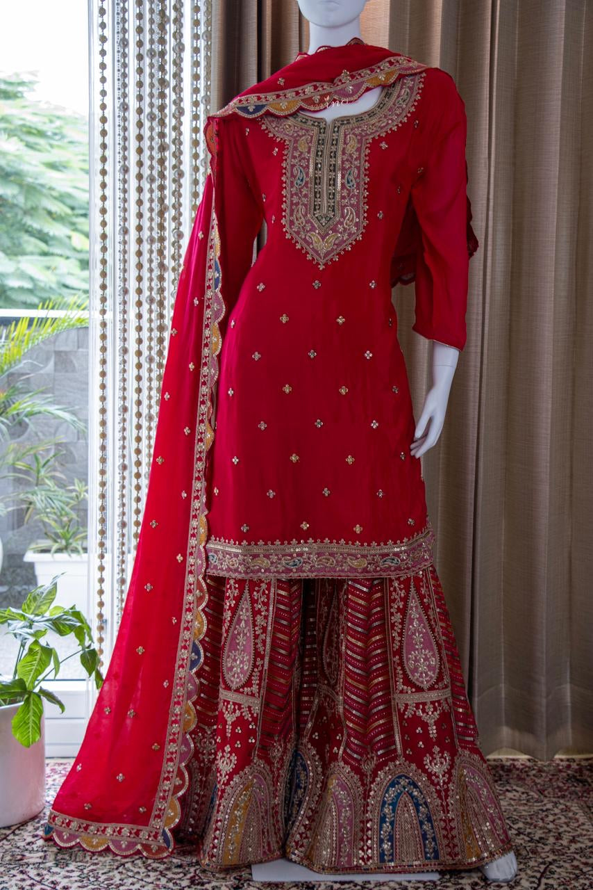 Mariama sharara gharara dress Pakistani dress - Saffronfashionindia