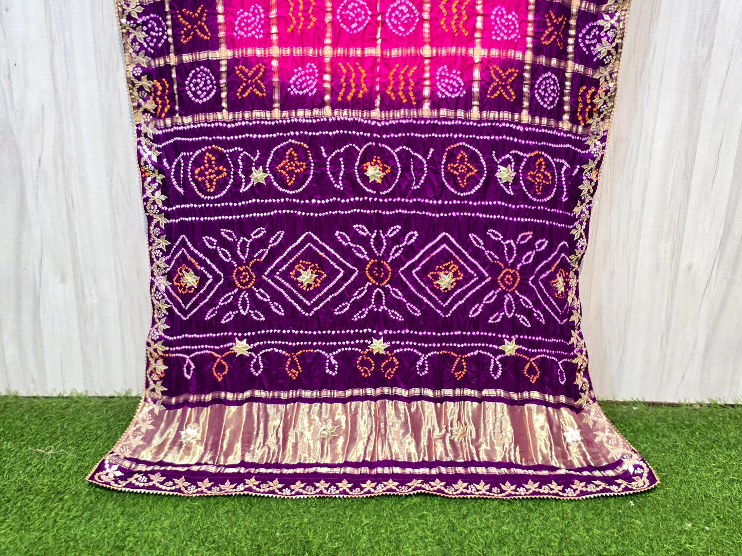 Purple gajji silk saree gharchola sarees SaffronFashion