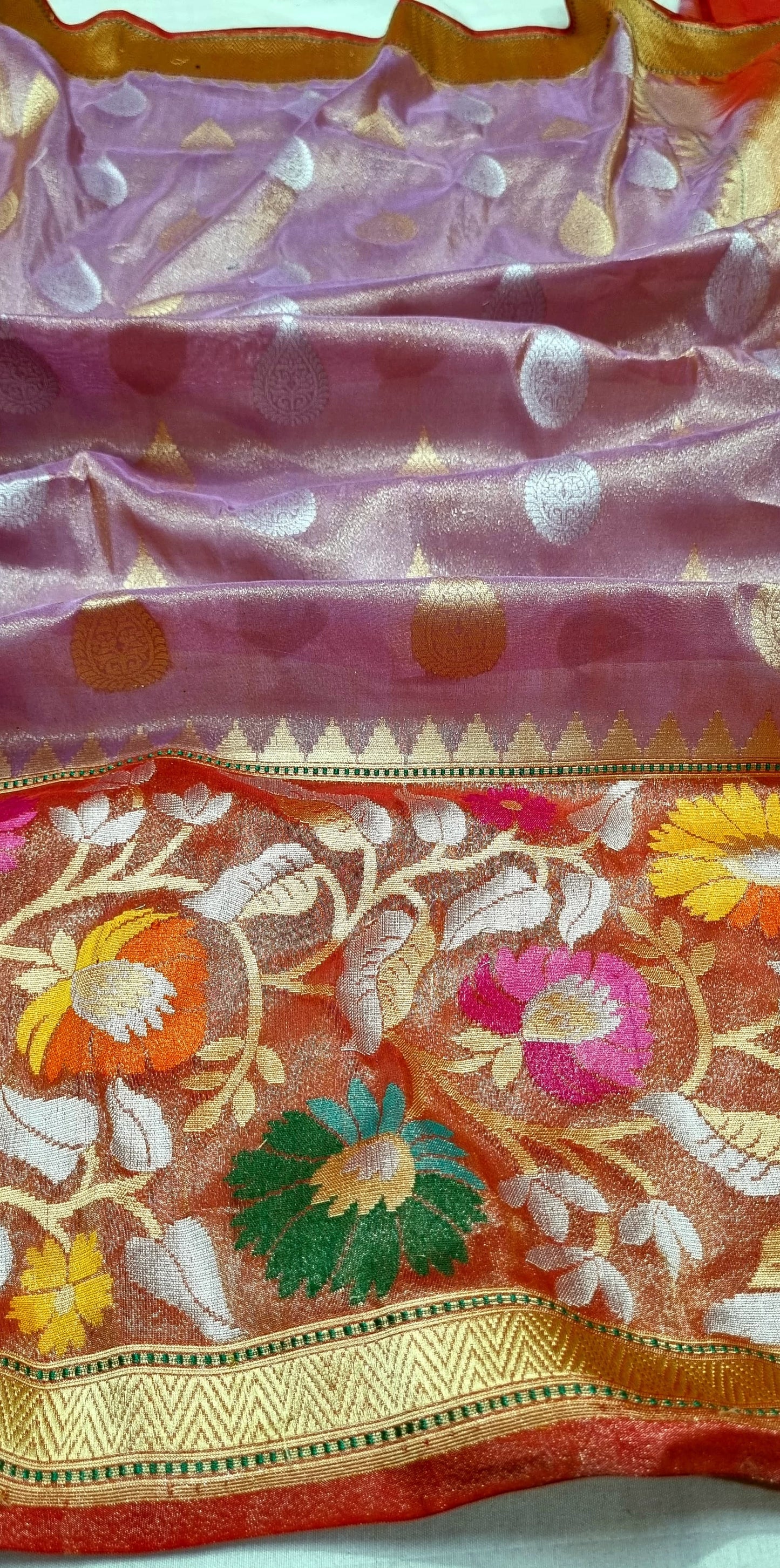 Exclusive banarsi Katan Meenakari sarees - Saffronfashionindia