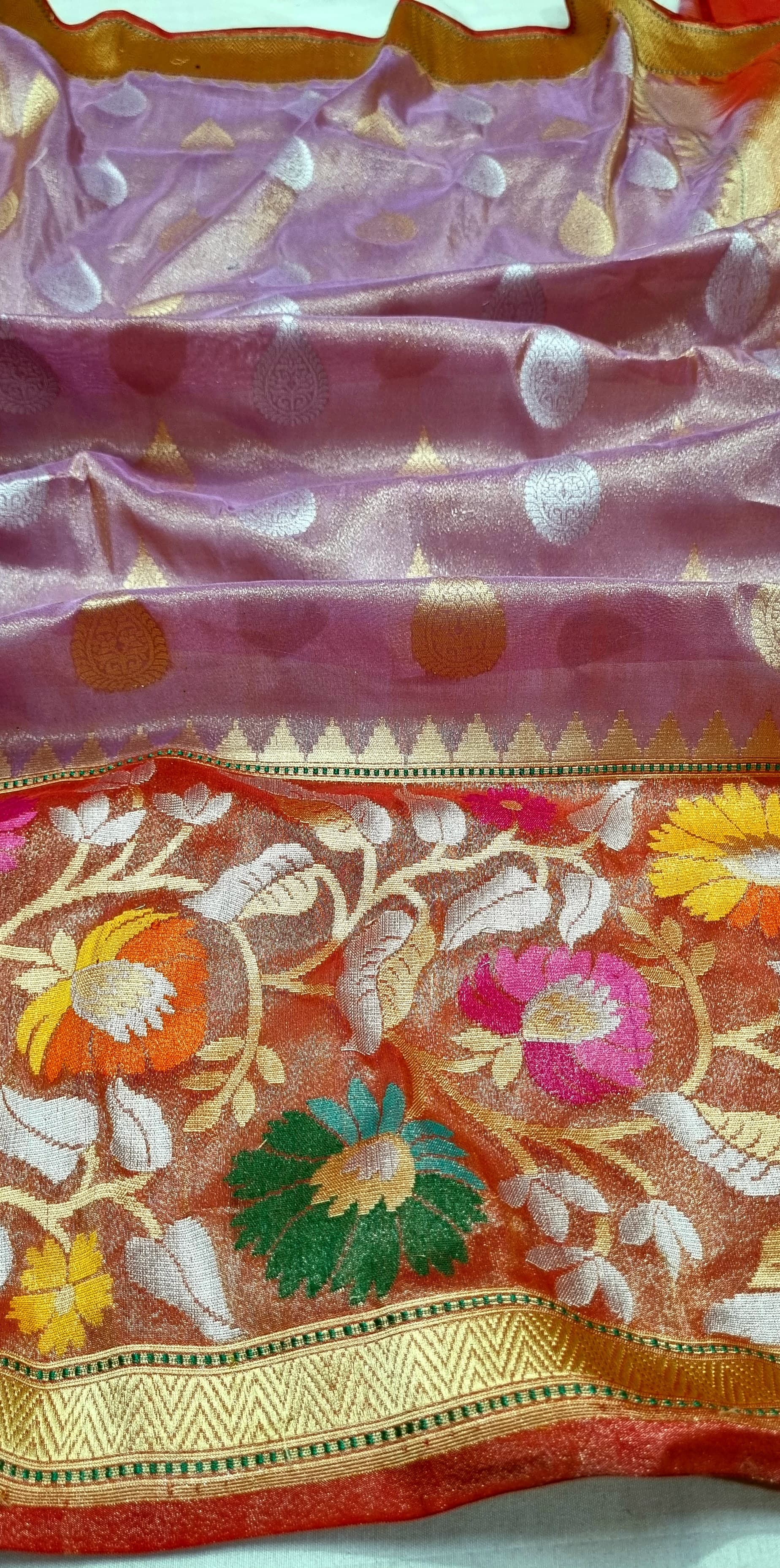 Exclusive banarsi Katan Meenakari sarees - Saffronfashionindia