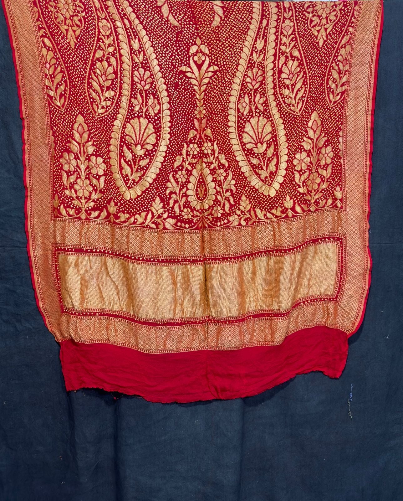 Indian Traditional banarsi bandhani Dupatta - Saffronfashionindia