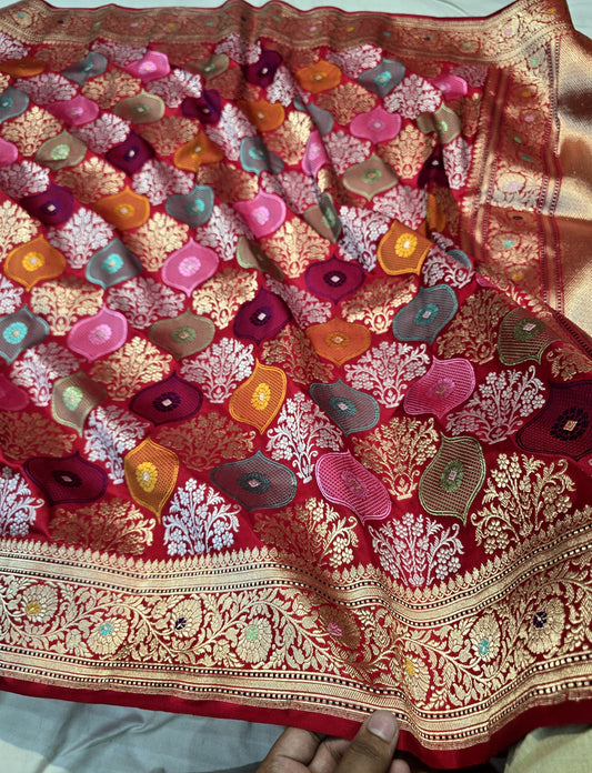 Rangkat exclusive saree iktara katan silk sari blouse SaffronFashion