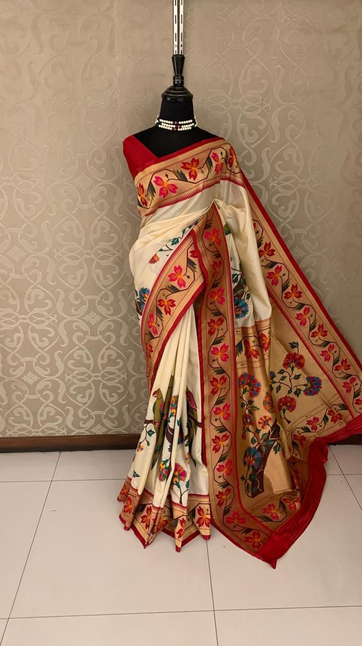 Maharani styled inspired Paithani saree - Saffronfashionindia