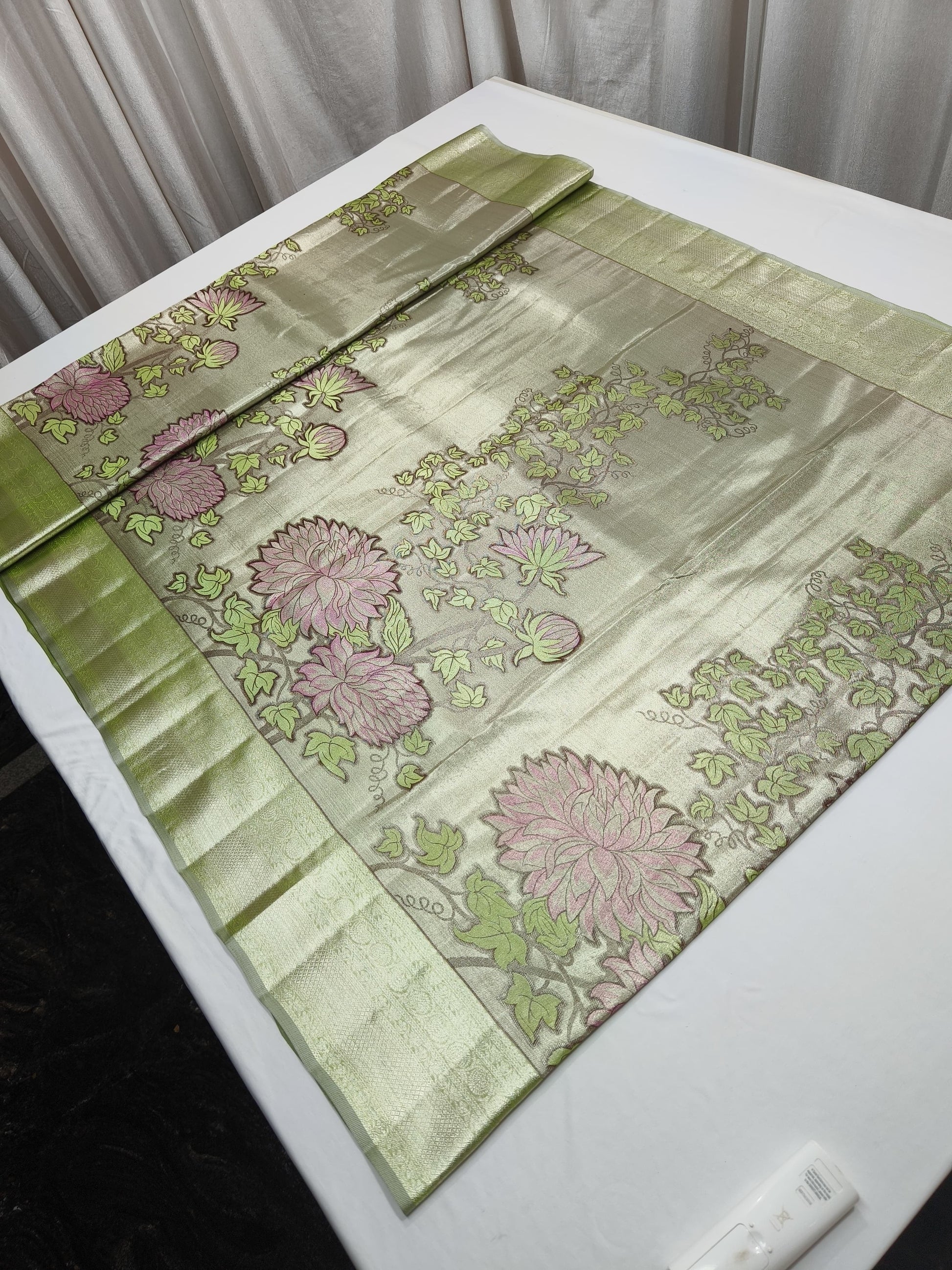 Hafisha Pure Kanjeevaram Silk Saree Indian Traditional Sarees SaffronFashion