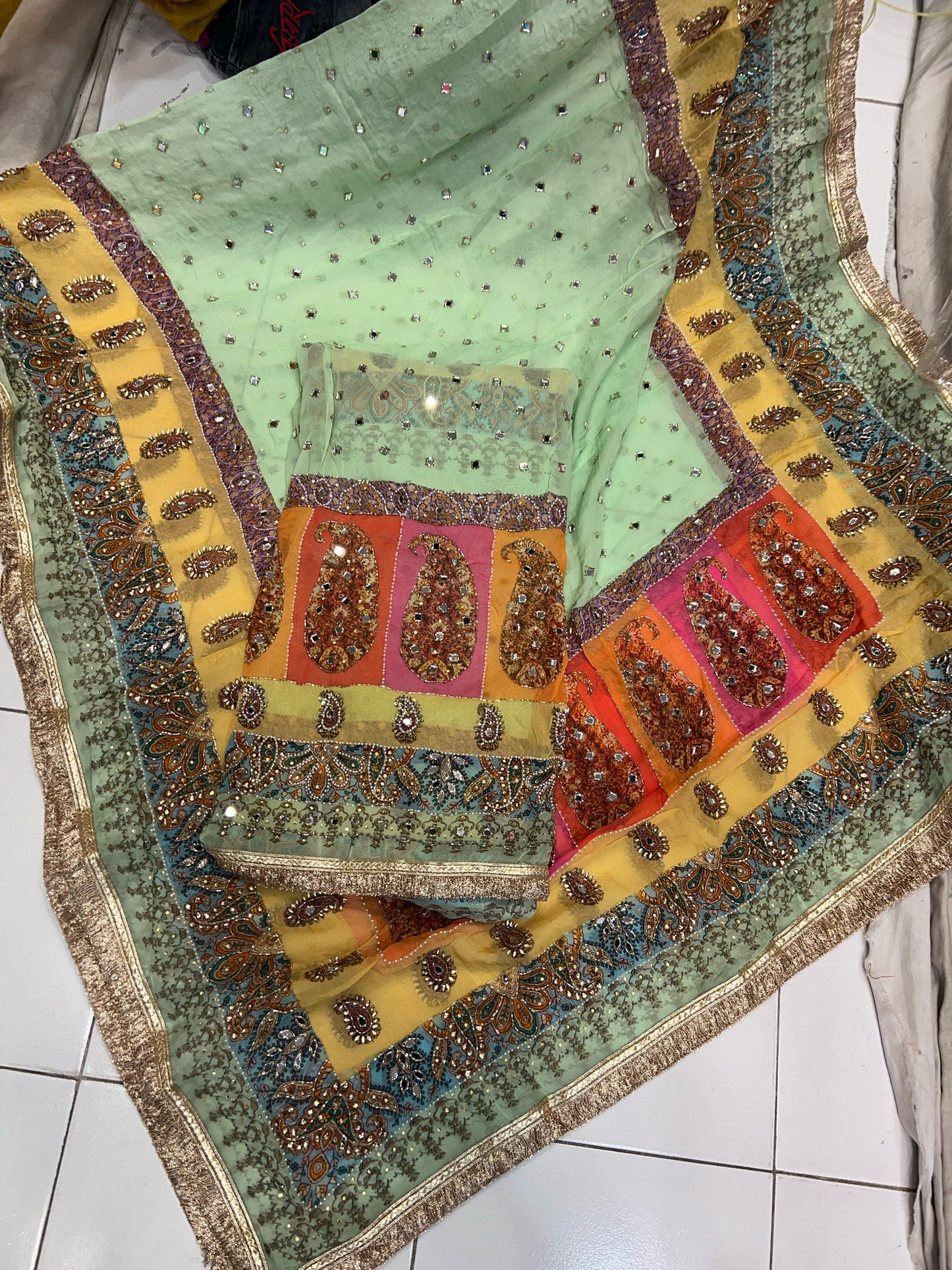 Pivash organza salwar suit punjabi suit - Saffronfashionindia