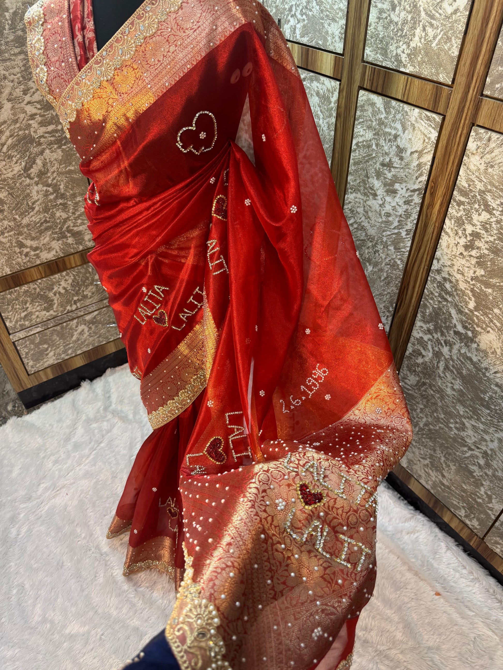 Suhaagan saree names sari Indian saree blouse Saffronfashionindia