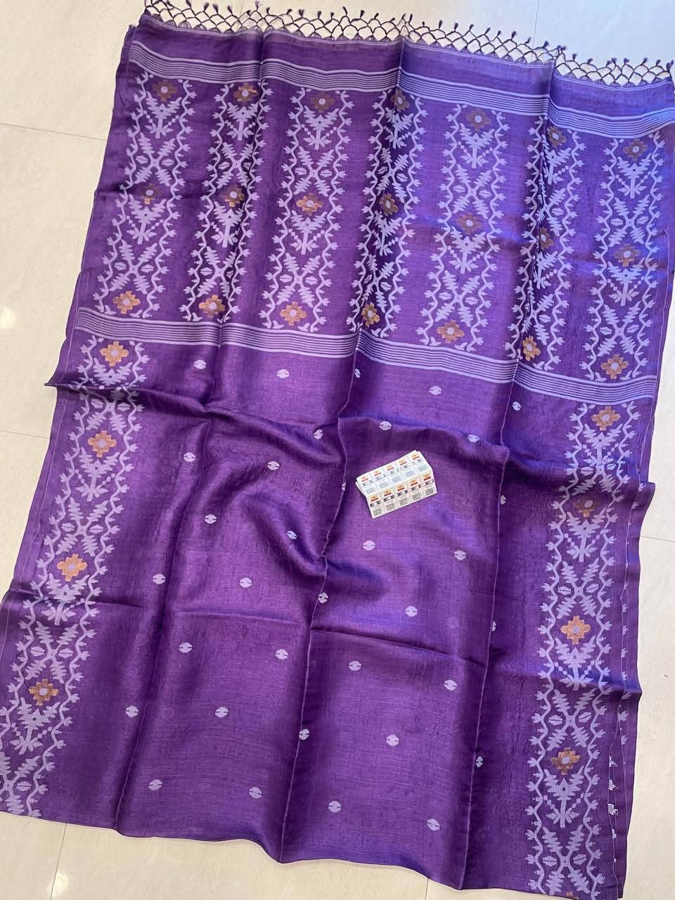Gacchi tussar saree Indian sari women sarees Saffronfashionindia