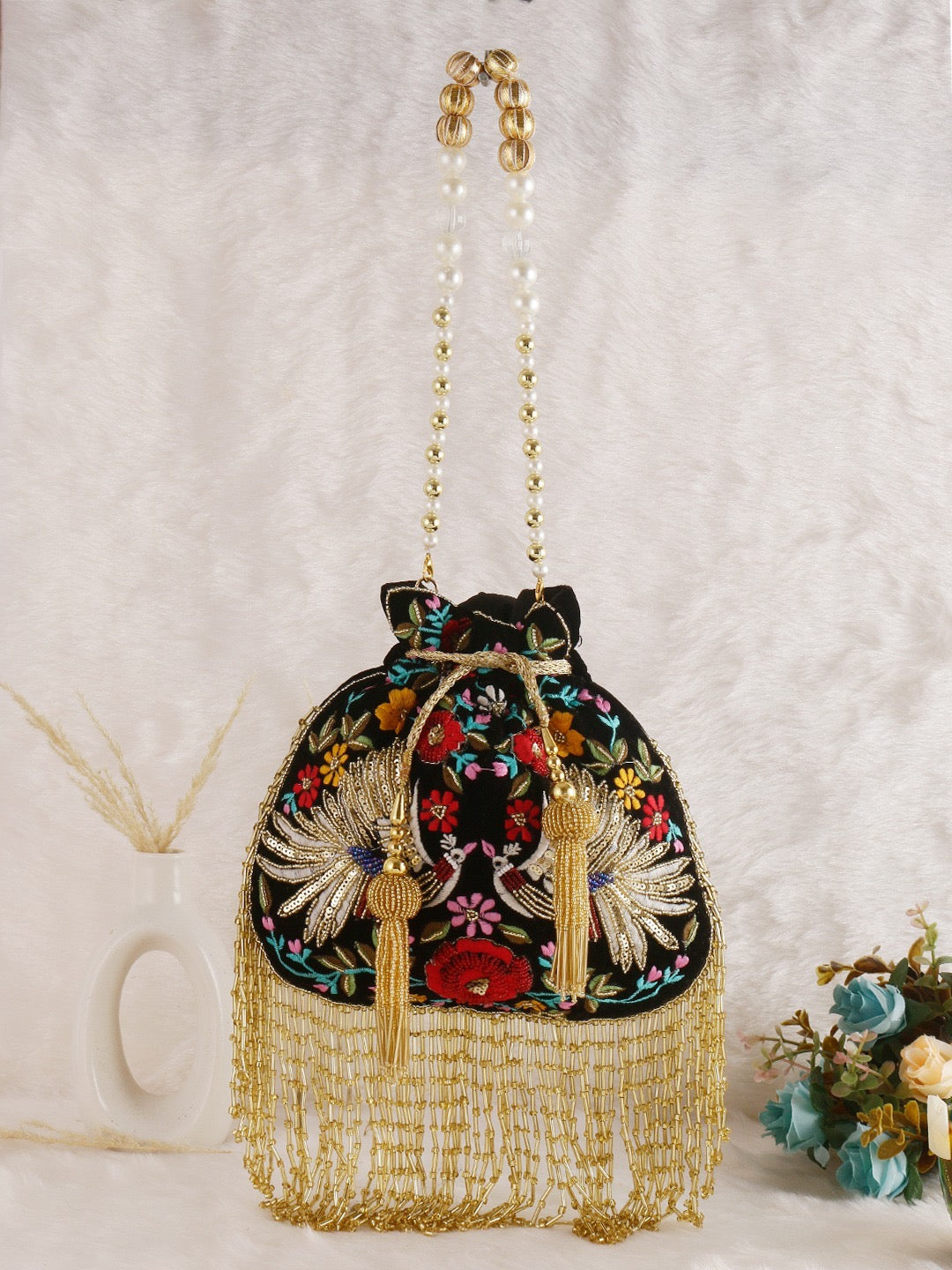 Ramaika Wmbroidered Potlis Wedding Potli - Saffronfashionindia