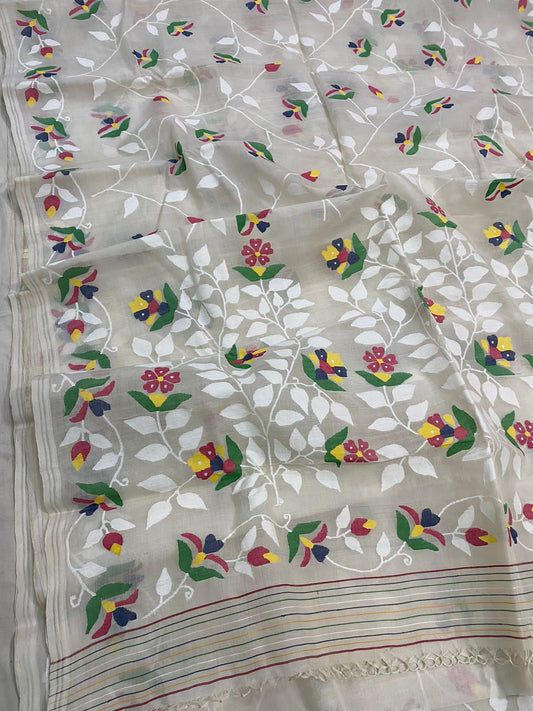 Ramaika Tantuj jamdani saree - Saffronfashionindia