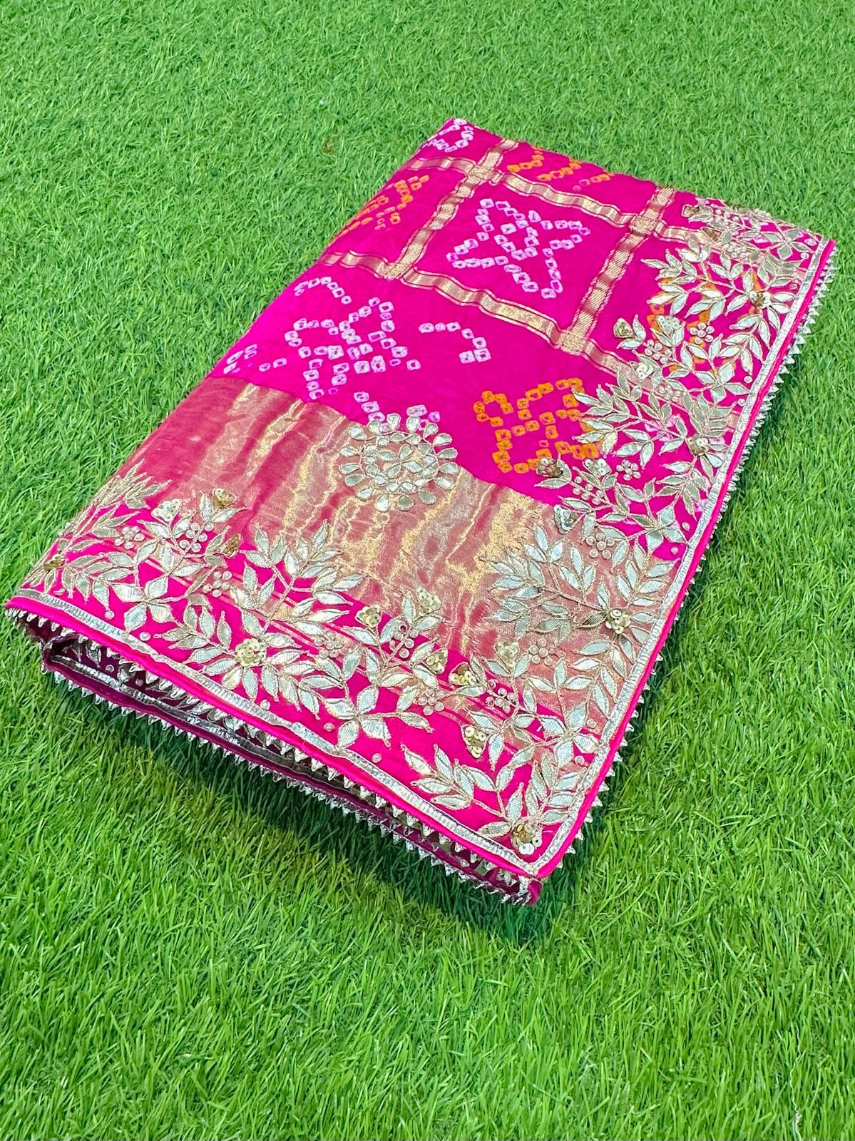 Handmade gajji silk saree gharchola pallu sarees blouse Saffronfashionindia