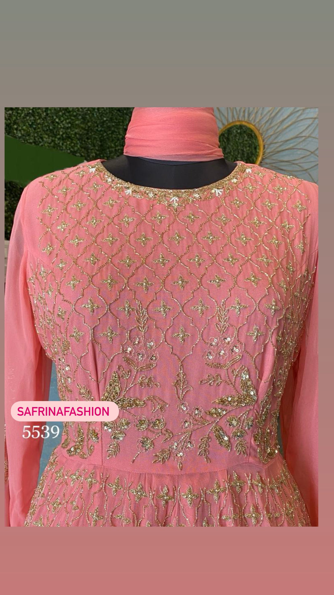 Peachy peach indowestern partywear dress - Saffronfashionindia