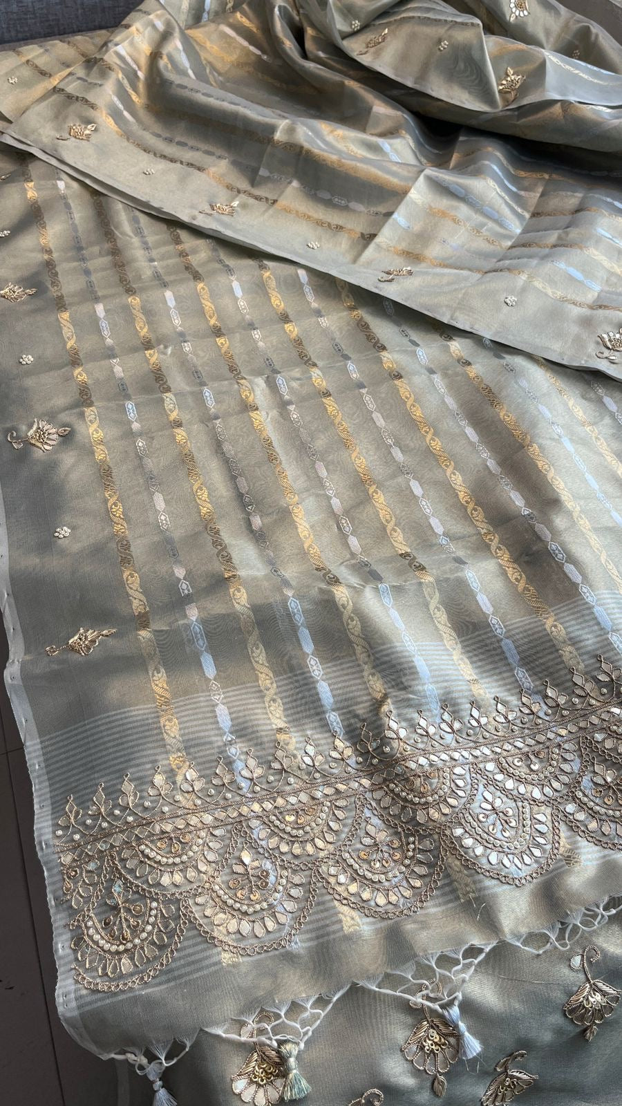 Handloom tissue silk saree soft silk saree SaffronFashion