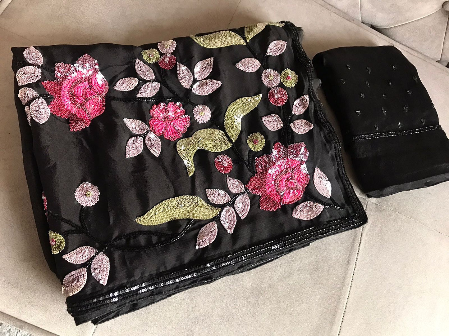 Elegant premium saree floral sari blouse partywear sarees Saffronfashionindia