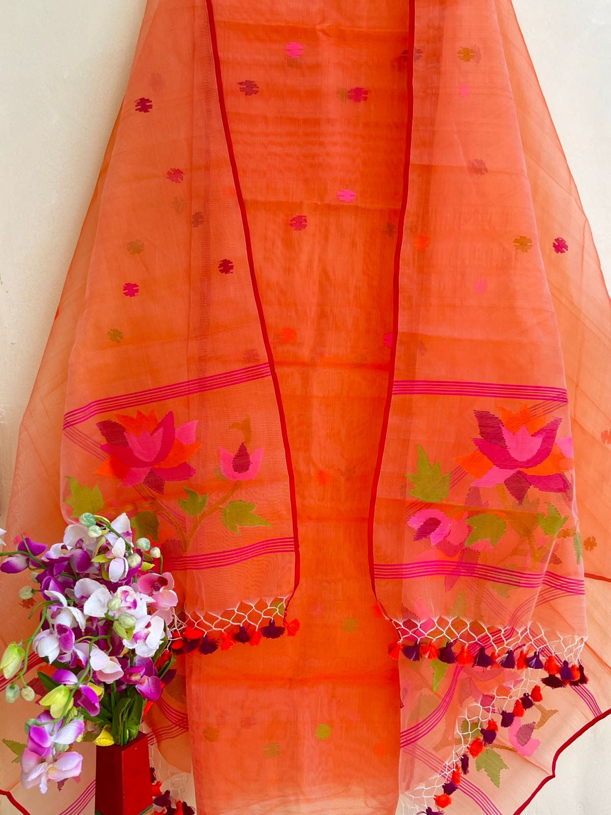 Floral inspired Jamdani salwar suit - Saffronfashionindia
