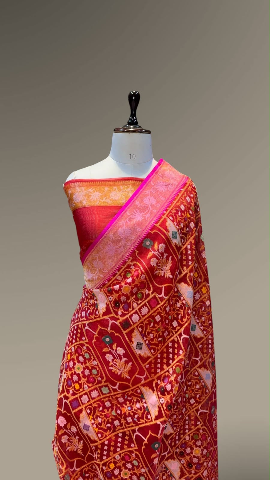 Tilfi saree kora jamdani saree Indian sari blouse SaffronFashion