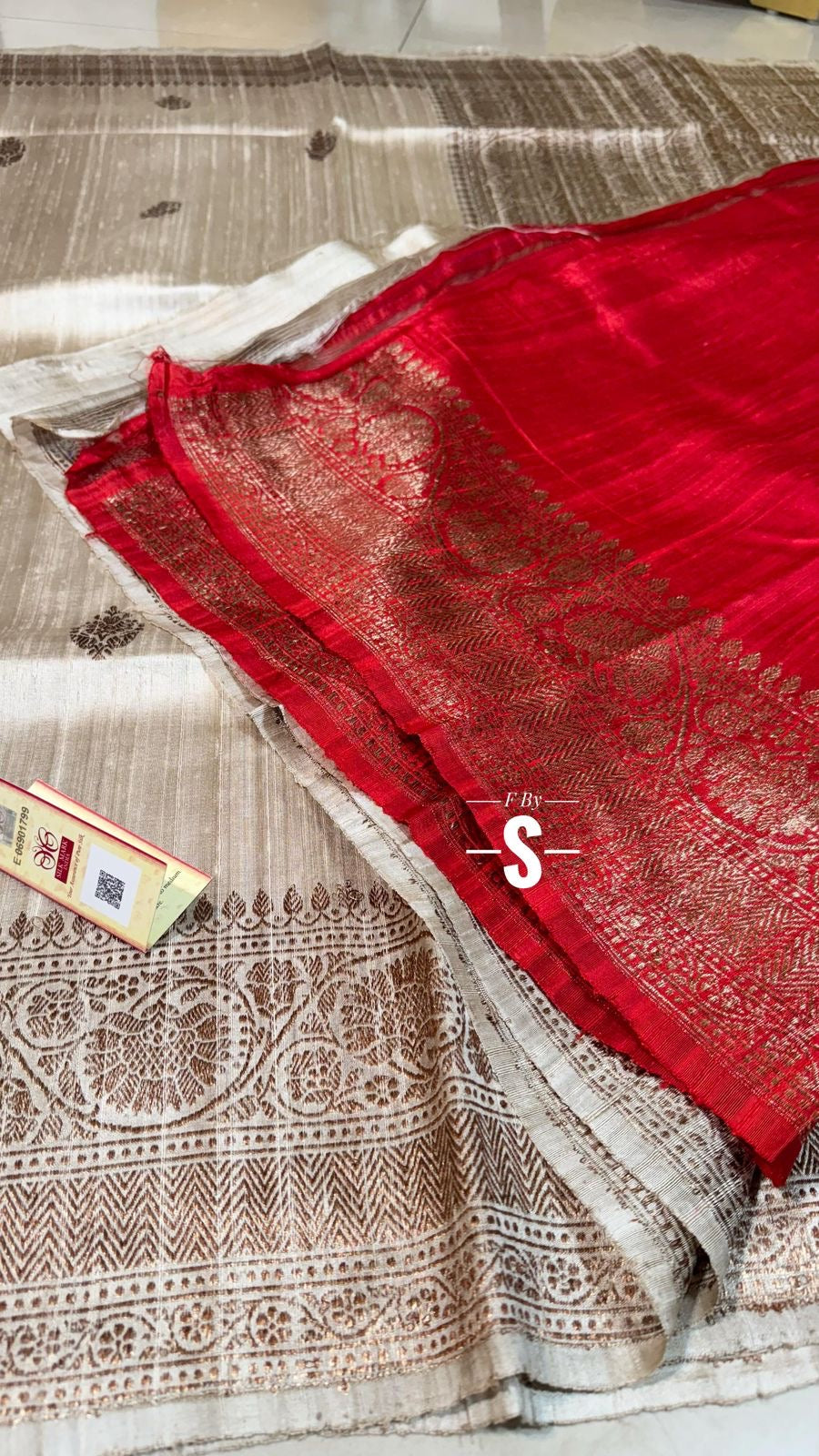 Tussar handwoven luxury saree Indian saree blouse SaffronFashion