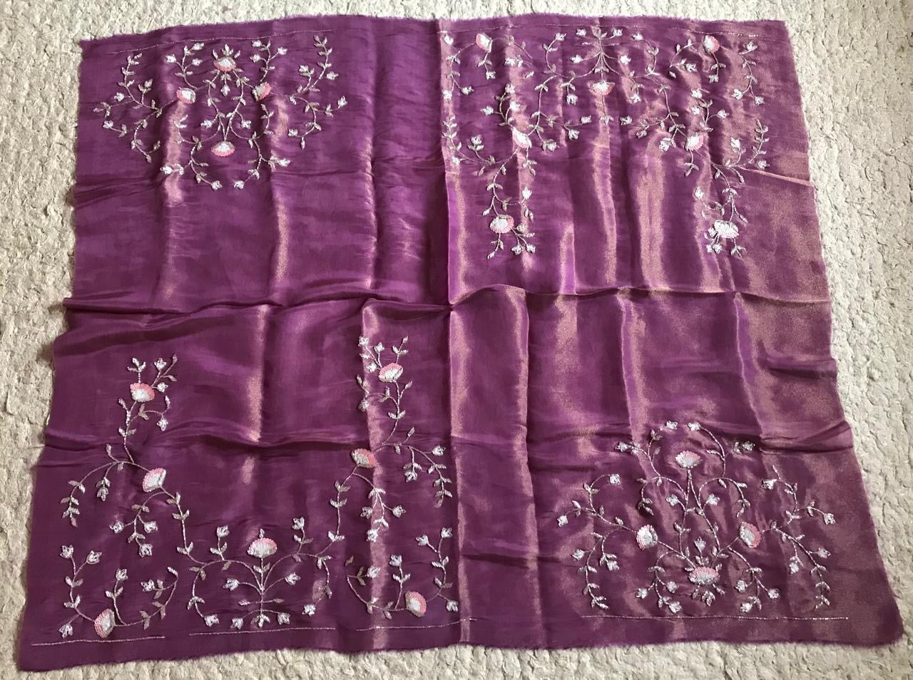 Shaded premium tissue silk saree organza sarees - Saffronfashionindia