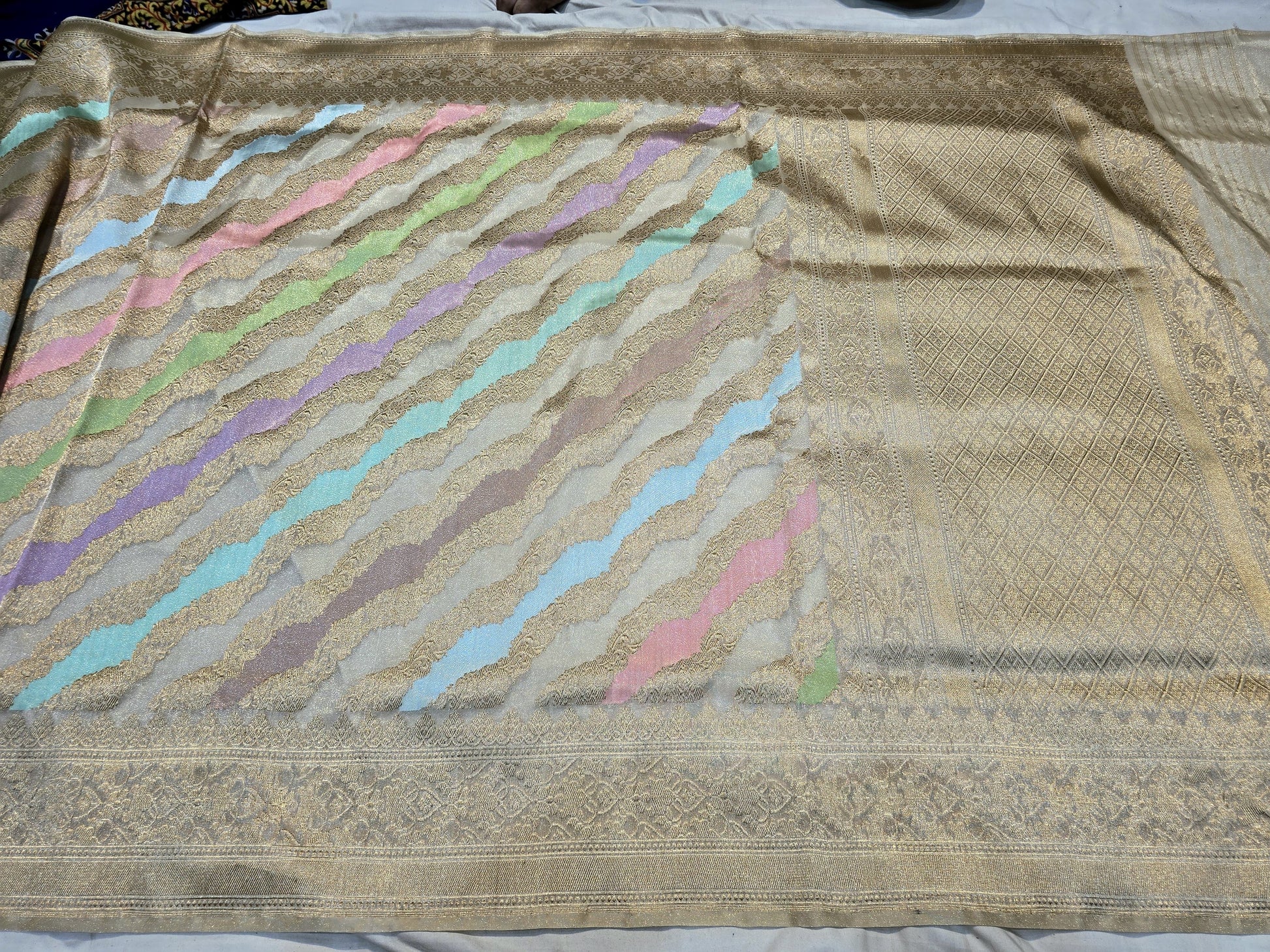 Contemporary iktara saree tissue saree kadwa sarees handwoven sari blouse SaffronFashion