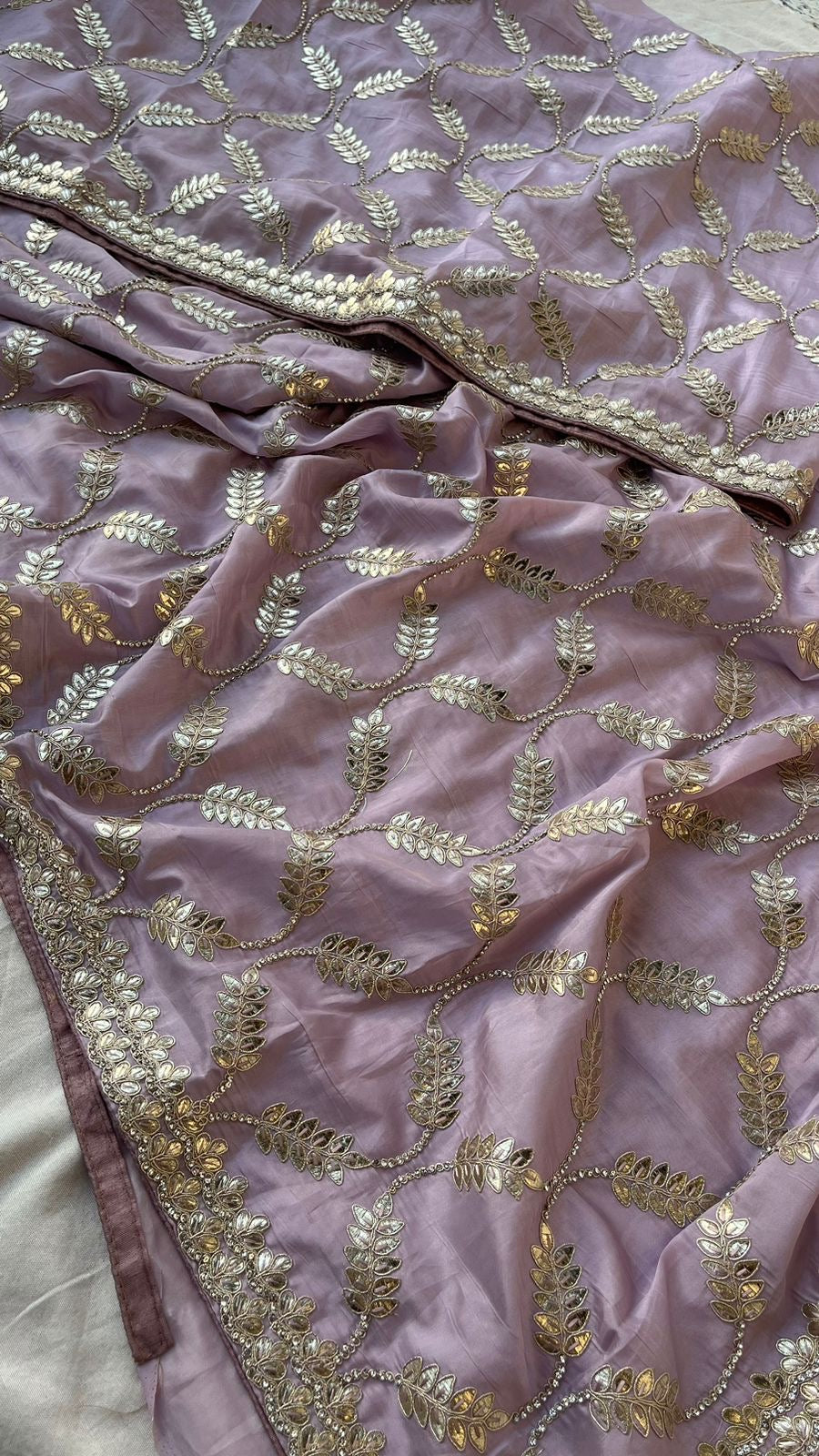 Kora Silk Satin Gottapatti Saree Indian Traditional sarees - Saffronfashionindia