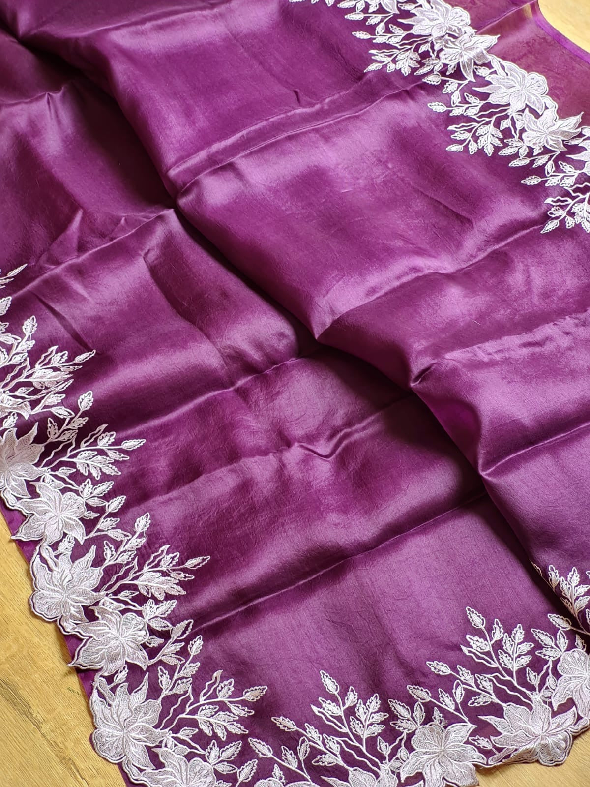 Ivisha Organza silk saree Indian wedding sarees blouse SaffronFashion