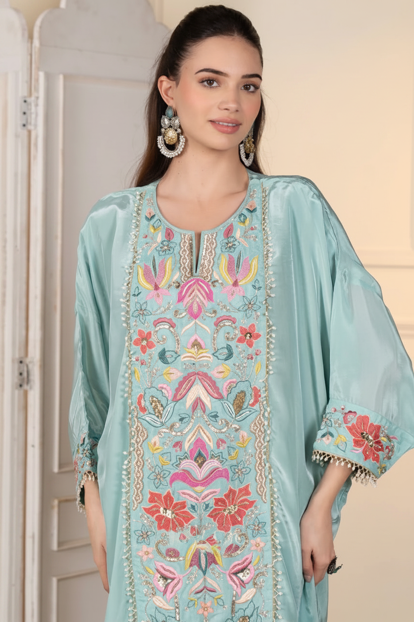 Women kaftan cord set trendy dresses SaffronFashion