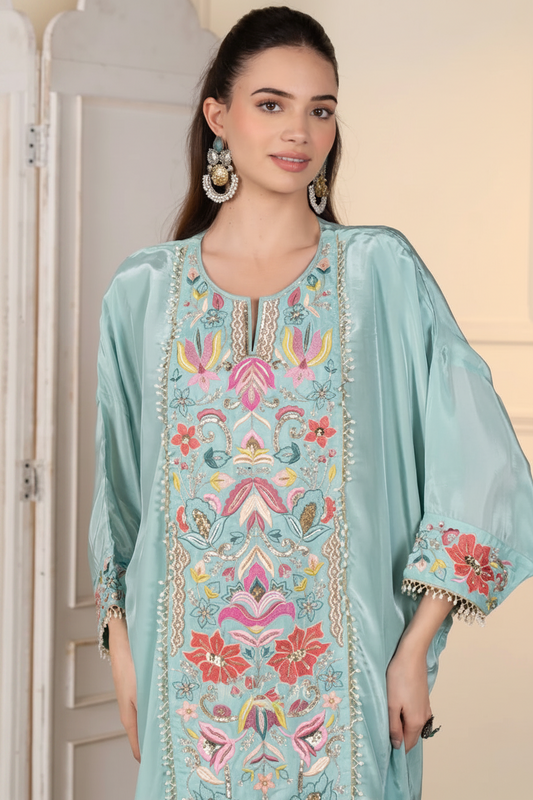 Women kaftan cord set trendy dresses SaffronFashion