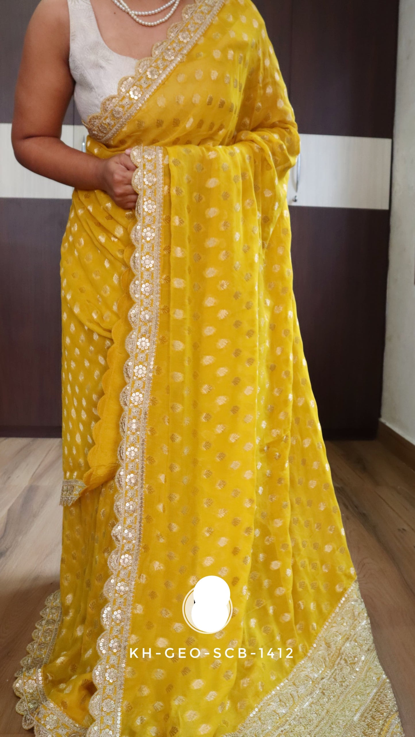 Vahisha Khaddi gorgette saree Indian traditional sarees SAFFRONFASHION