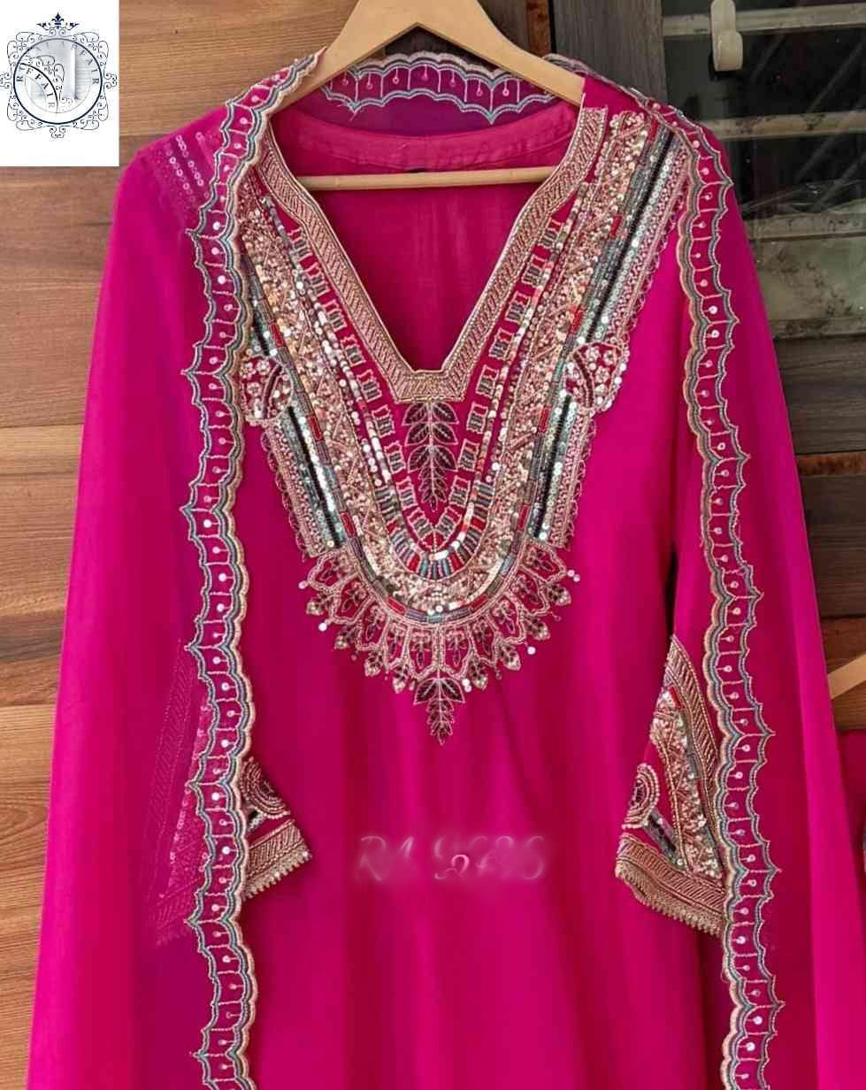 Embroidered Salwar Suit with Dupatta | Pakistani Style Designer Suit SaffronFashion