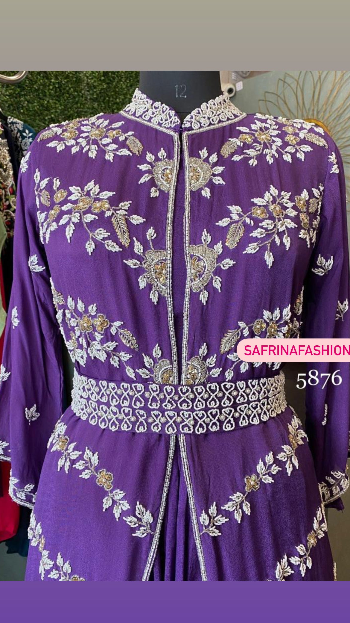 Purple indowestern dress women dresses - Saffronfashionindia