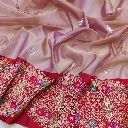 Ramaji kora handwoven kadwa zari sarees - Saffronfashionindia