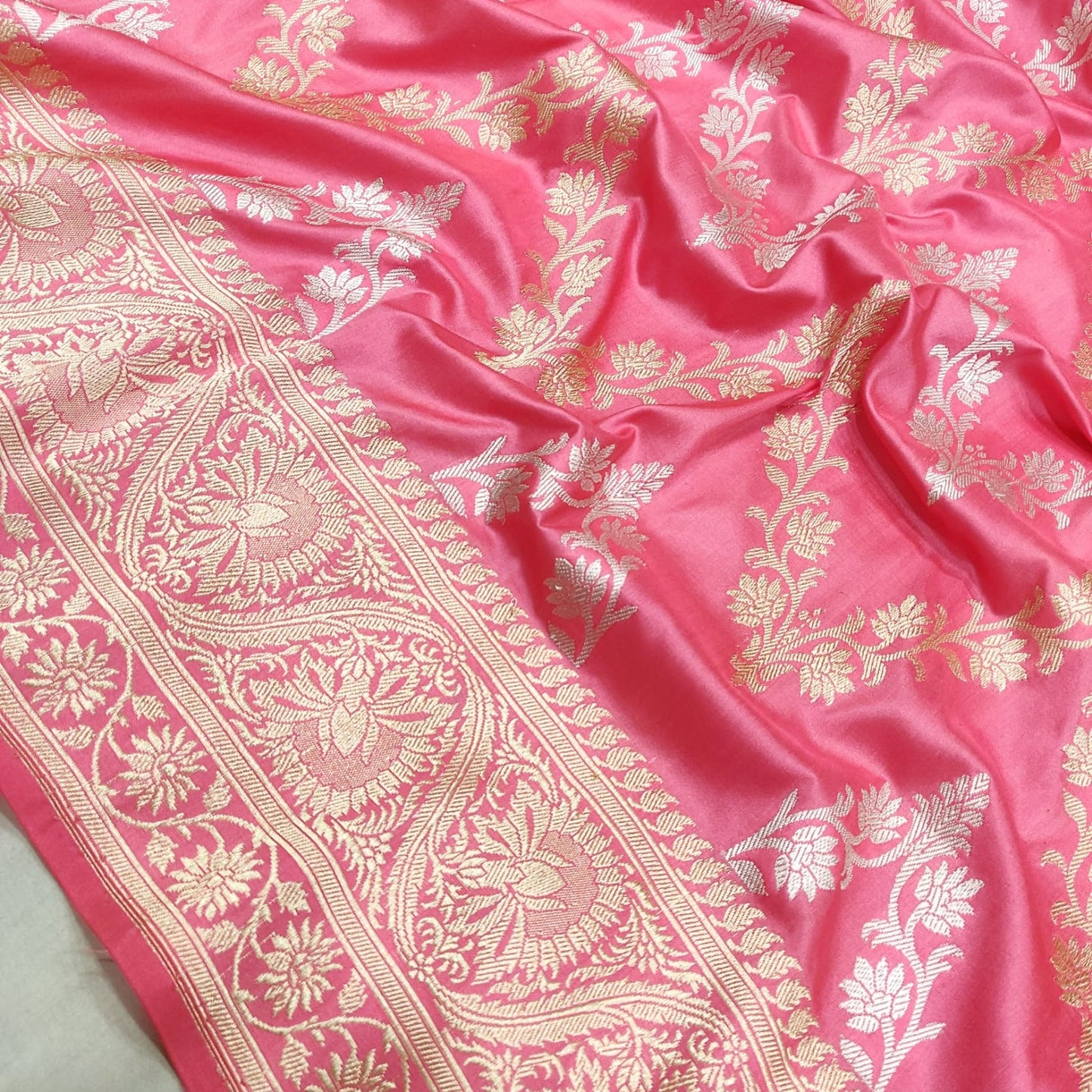 Chandani Katan silk handwoven saree - Saffronfashionindia
