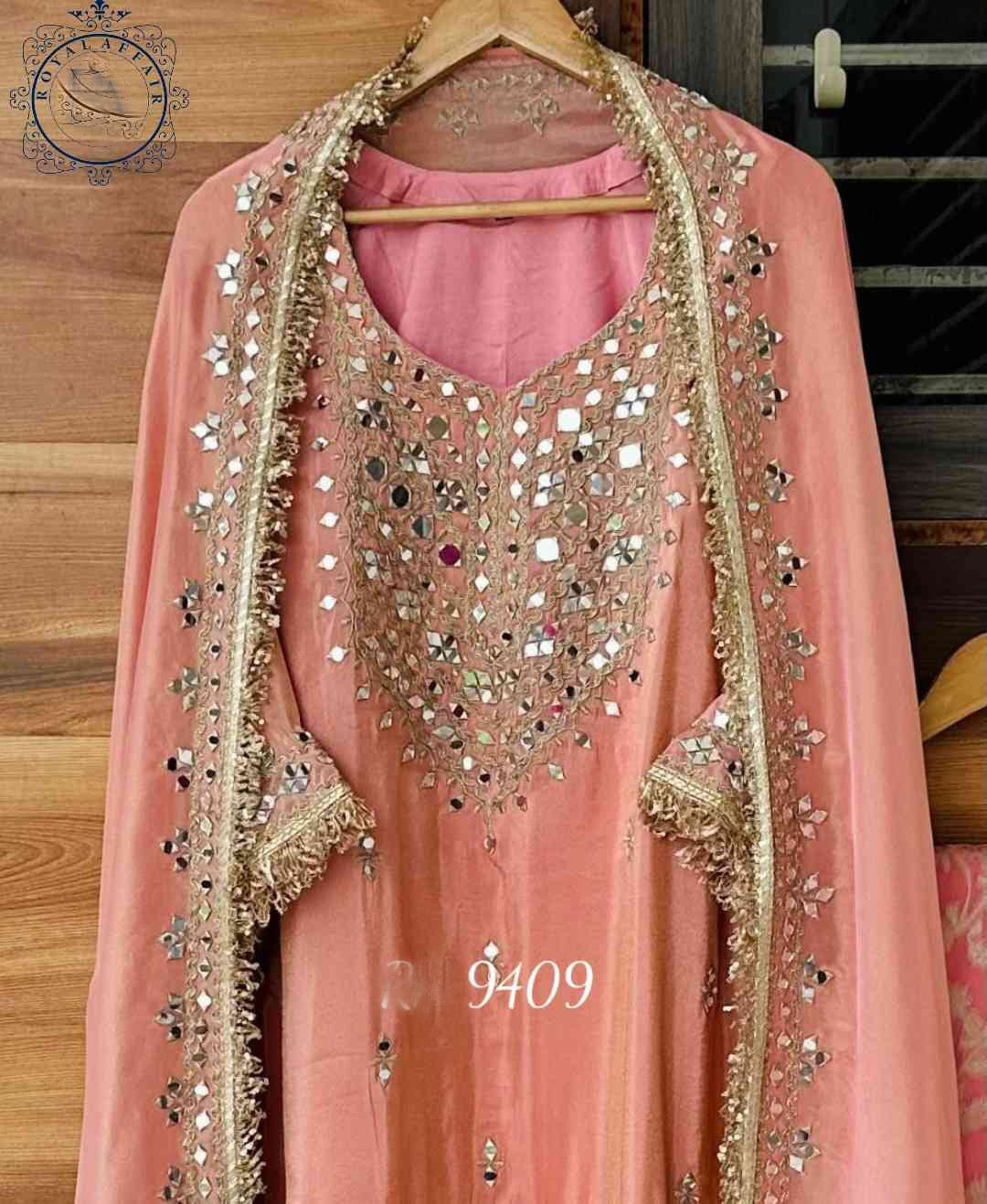 Ravika shimmer dress tissue dress  Indian dress embroidered set SaffronFashion
