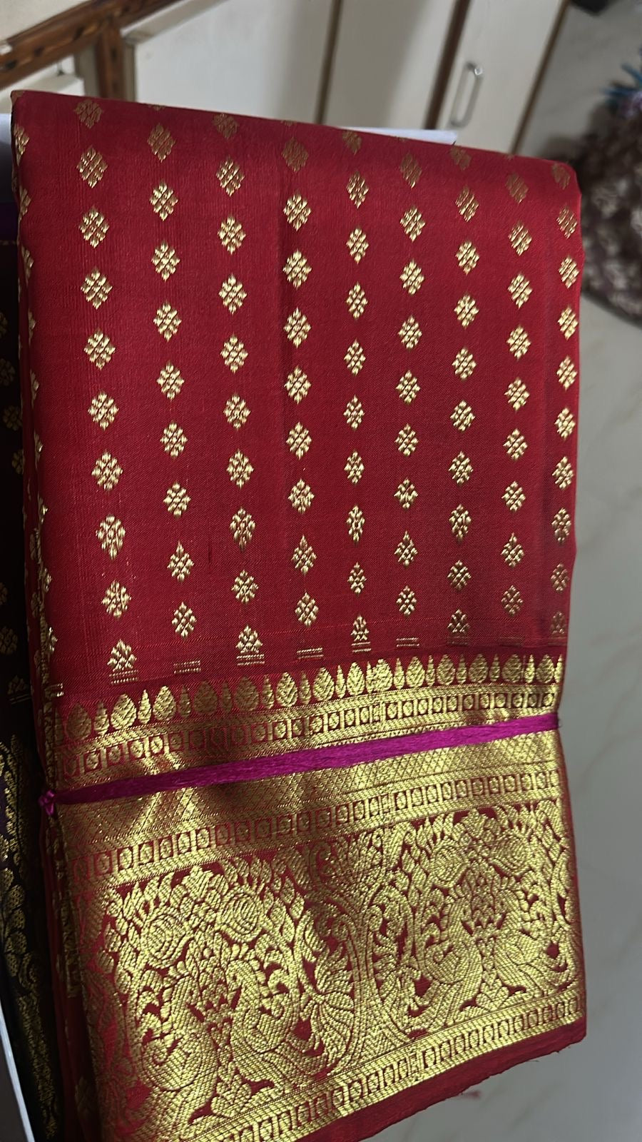 Durga puja inspired kanjeevaram dupatta SaffronFashion