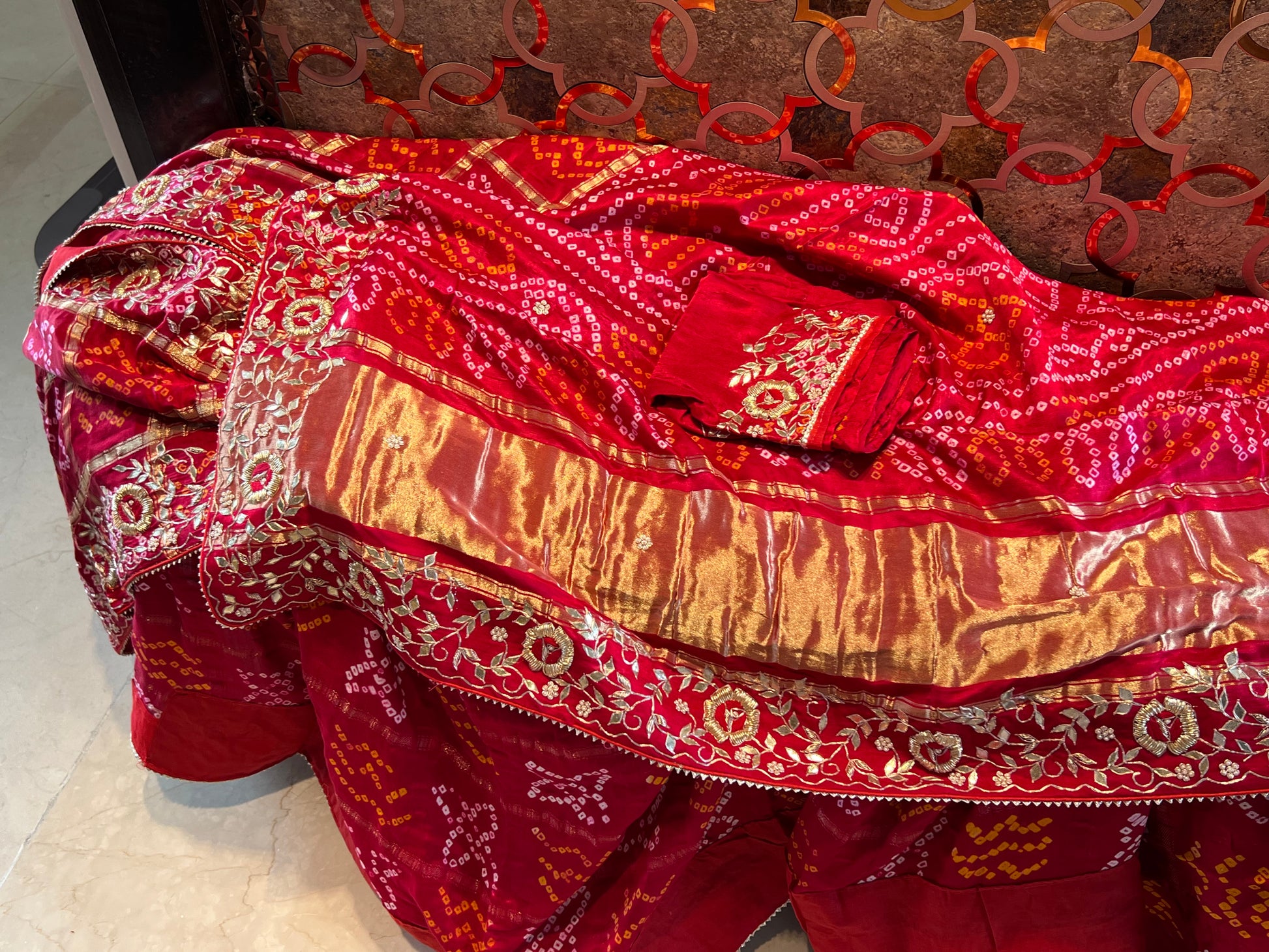 Bridal saree Gajji silk saree Indian sarees - Saffronfashionindia