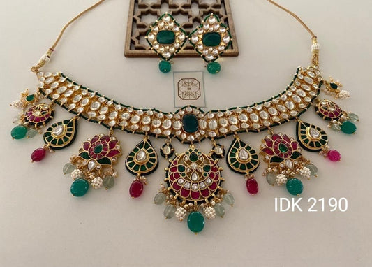 Kaveri Kundan necklace set bridal jewellery - Saffronfashionindia