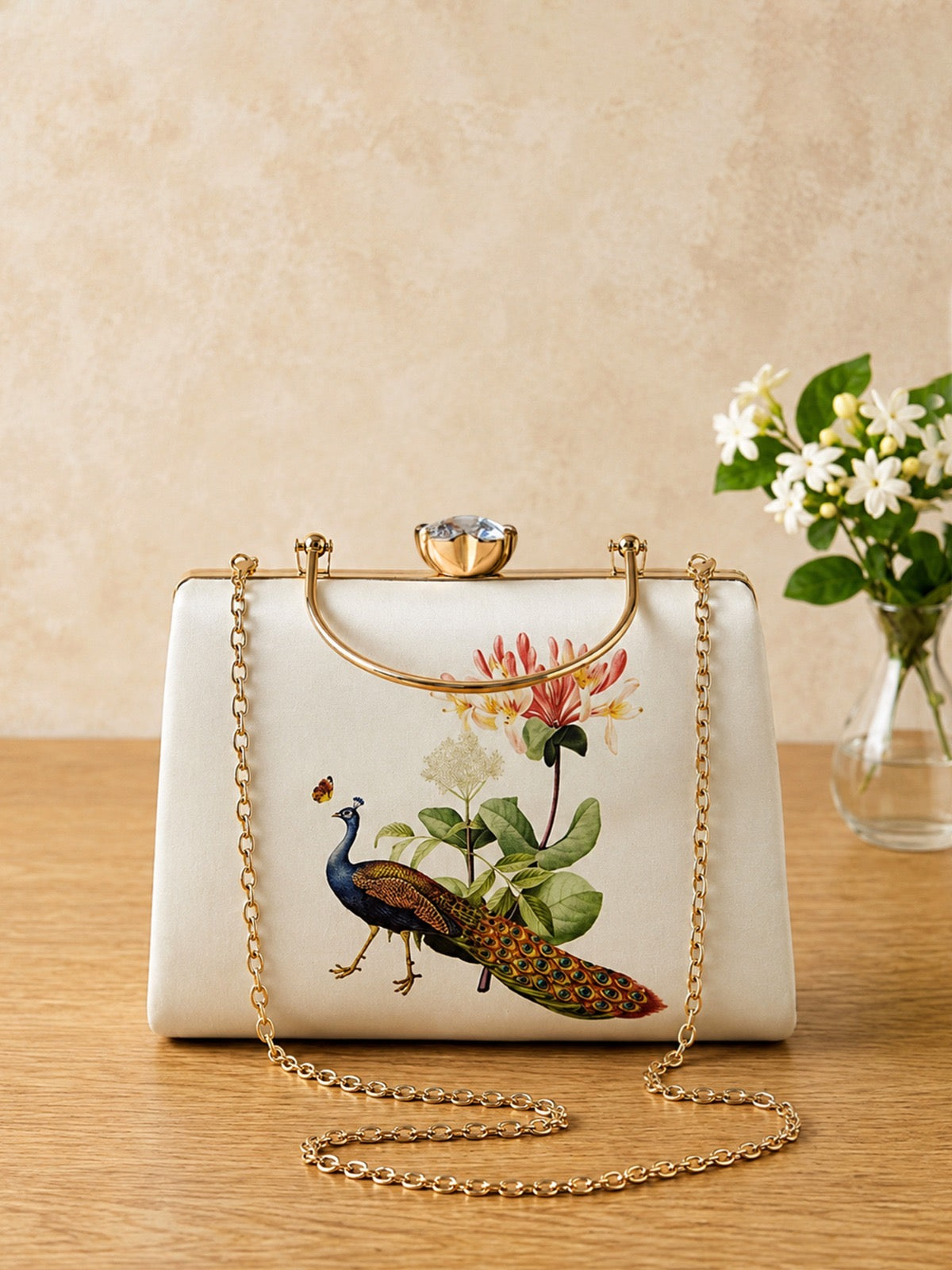 Designer inspired printed clutch bag women purse Saffronfashionindia