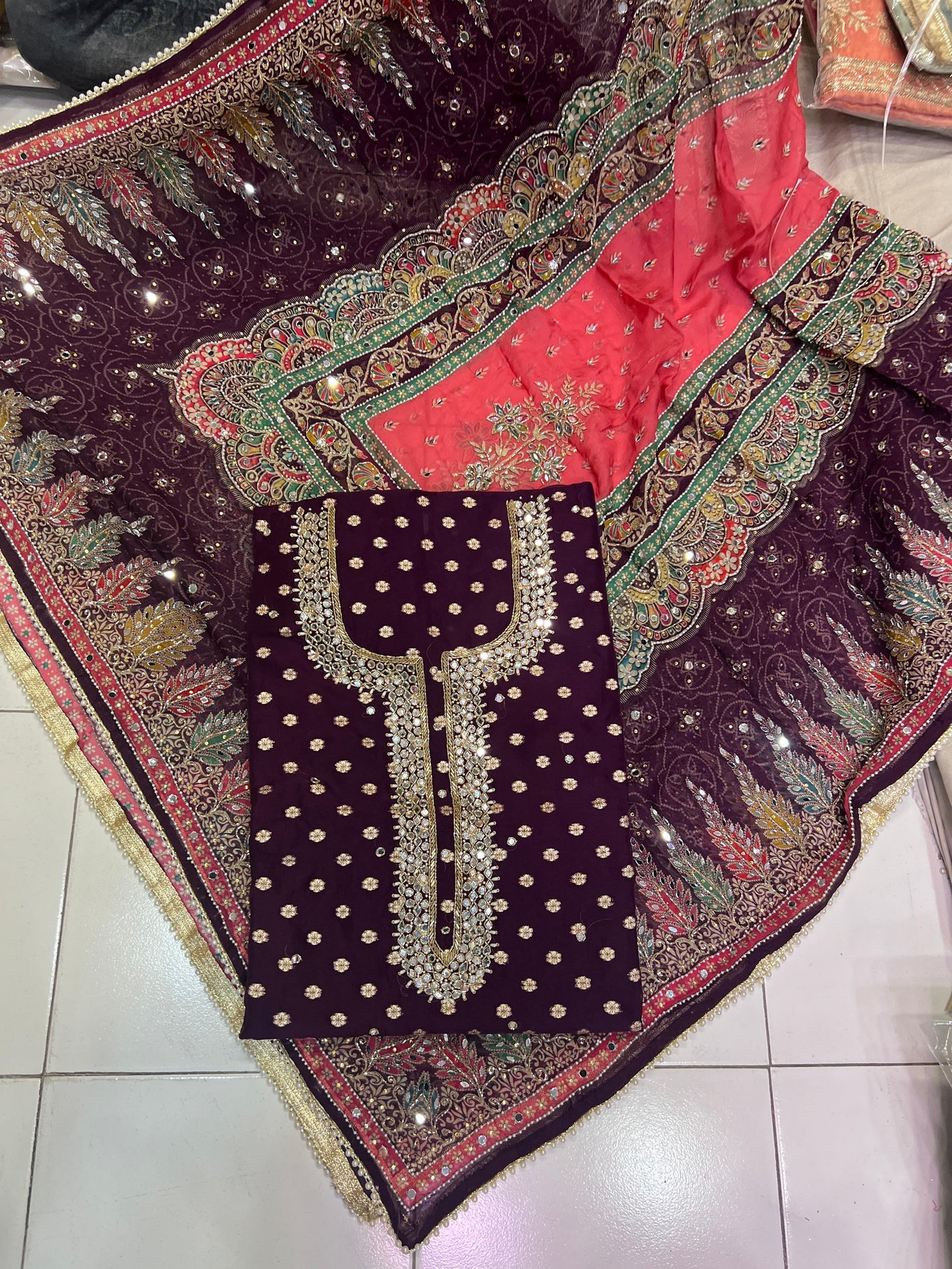 Simmer Organza Suit Punjabi Salwar suit - Saffronfashionindia