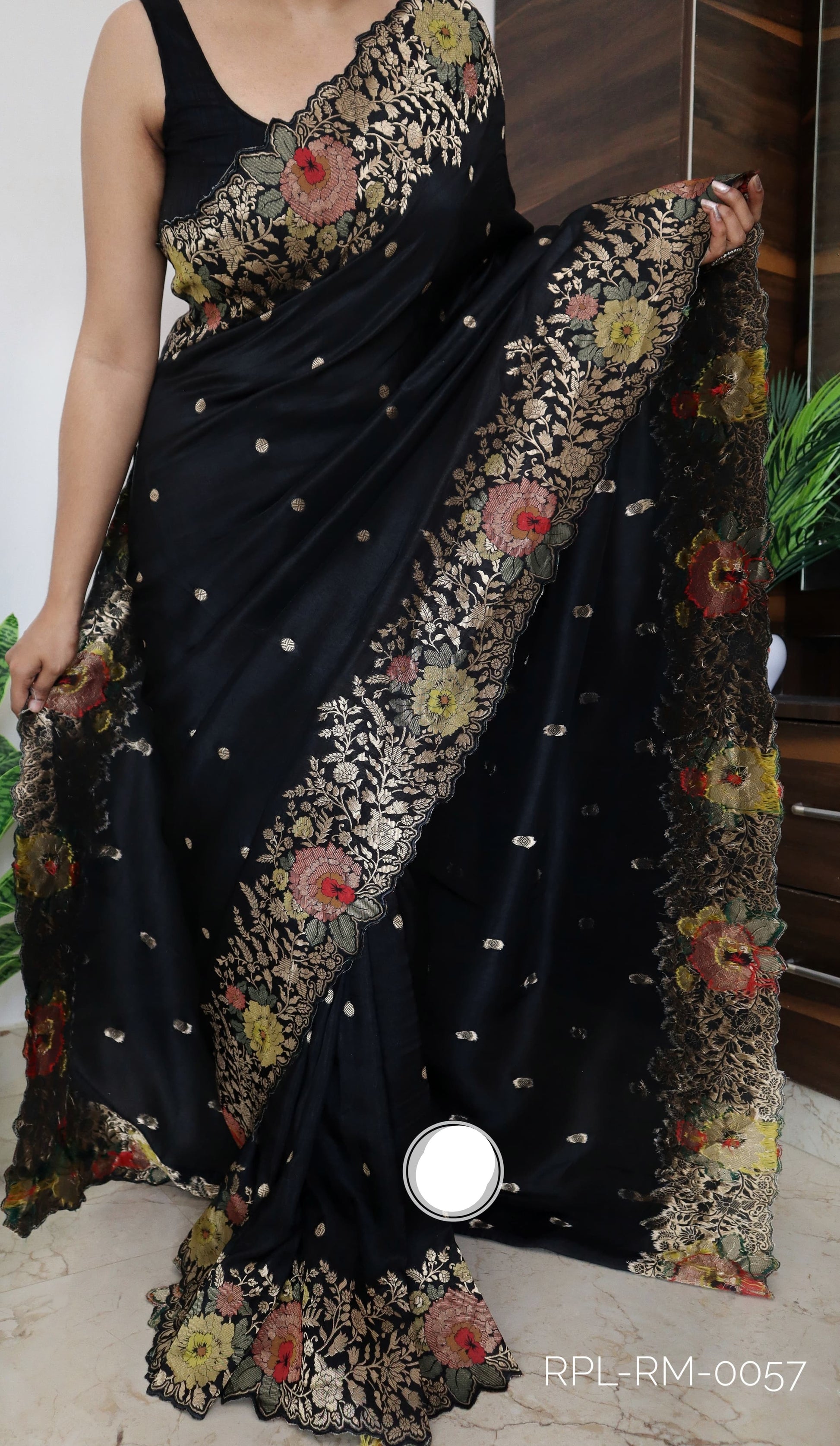 Meenakari munga silk saree women sari blouses - Saffronfashionindia