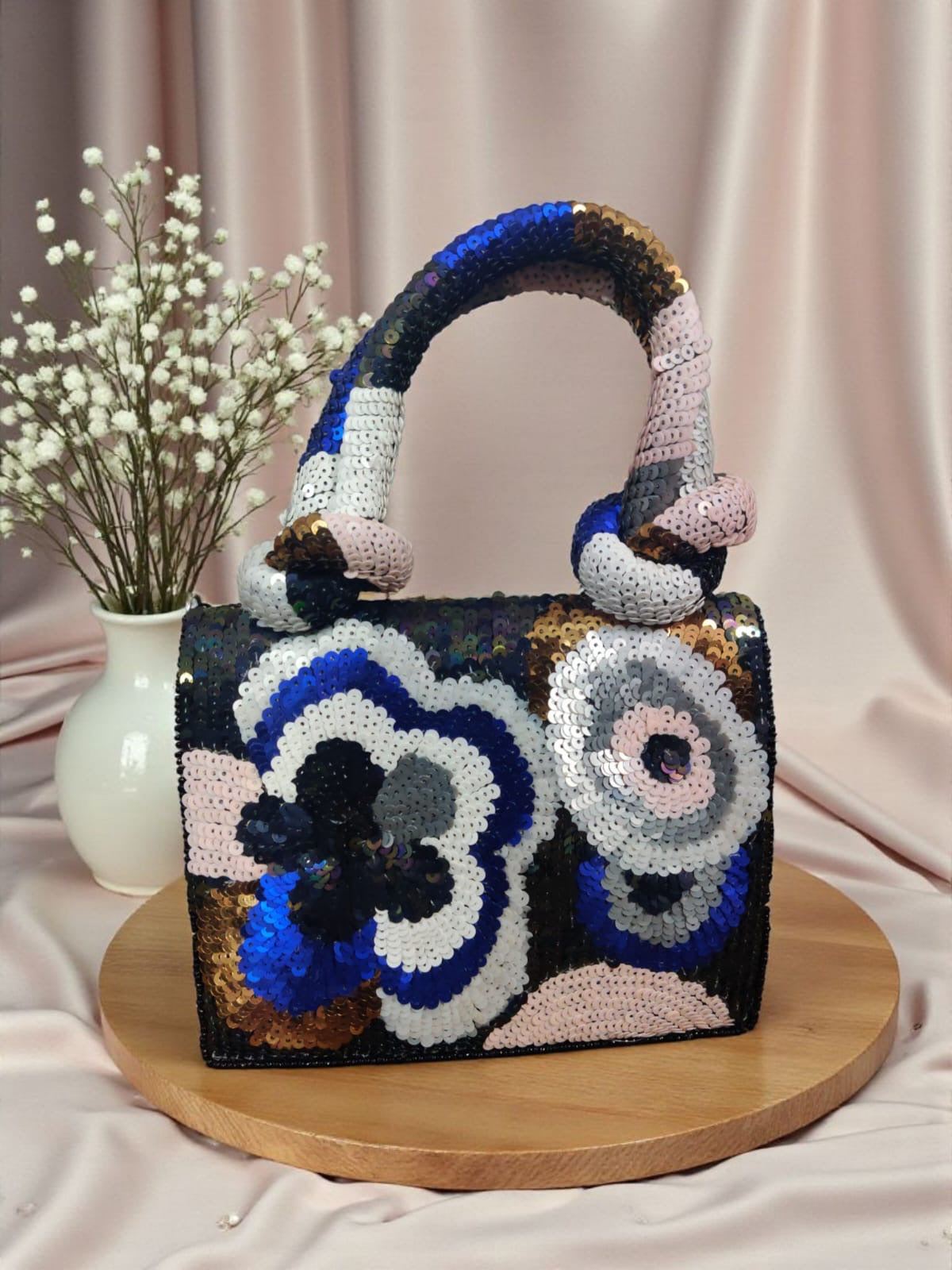 Petal flap bag cocktail purse women purse partywear bags Saffronfashionindia