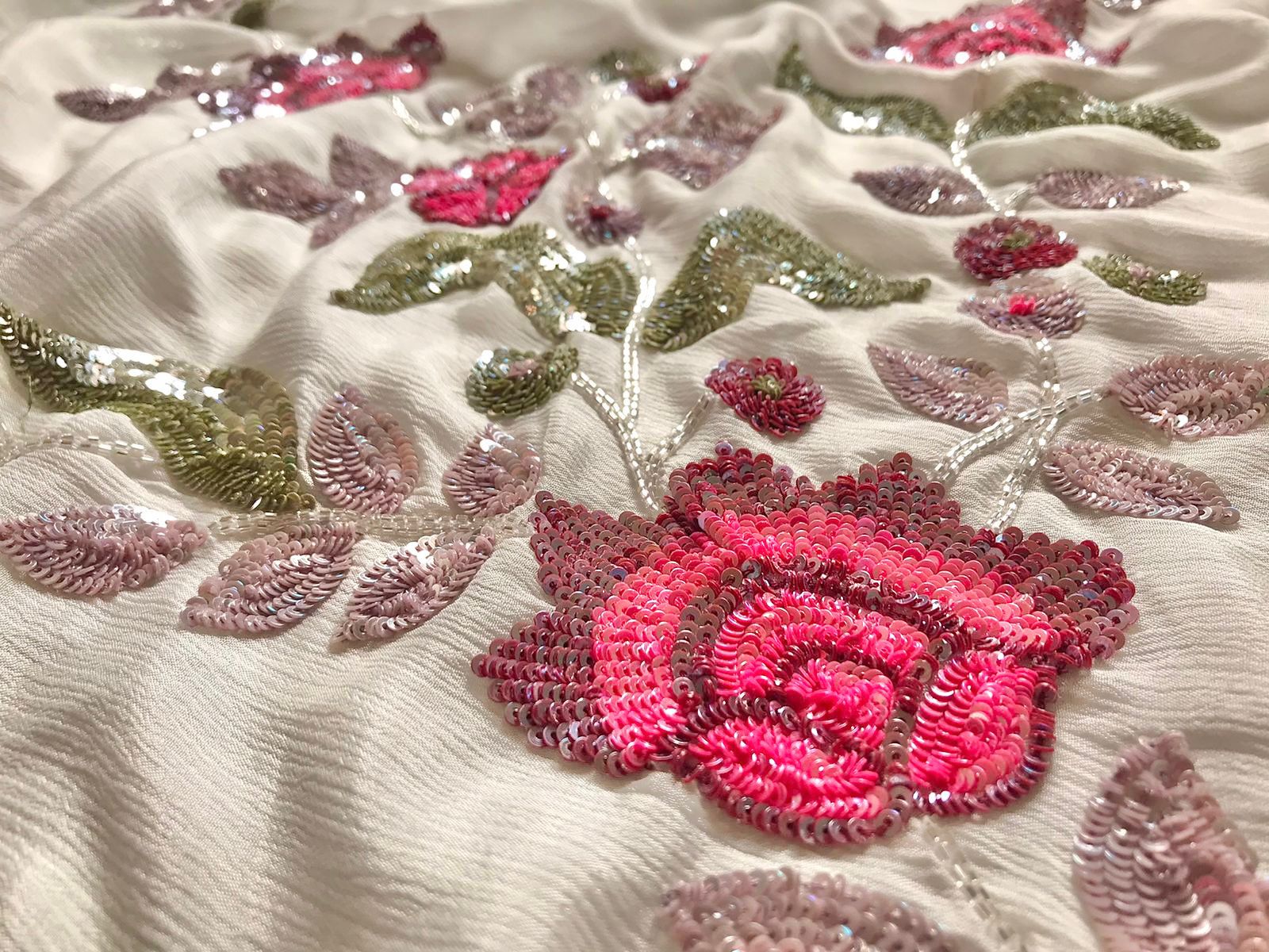 Elegant premium saree floral sari blouse partywear sarees Saffronfashionindia