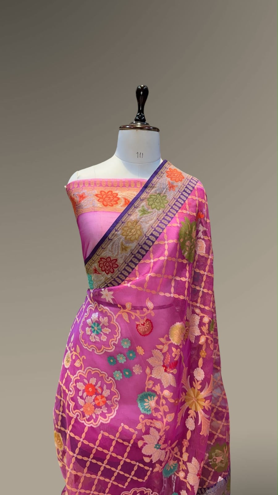 Tilfi saree kora jamdani saree Indian sari blouse SaffronFashion