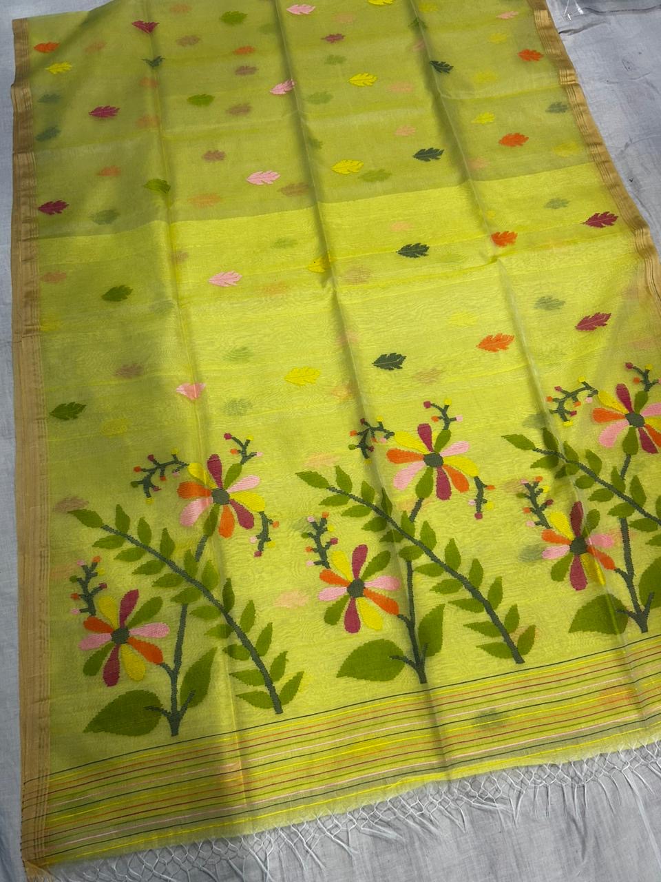 Manjulika weaving jamdani Saree - Saffronfashionindia