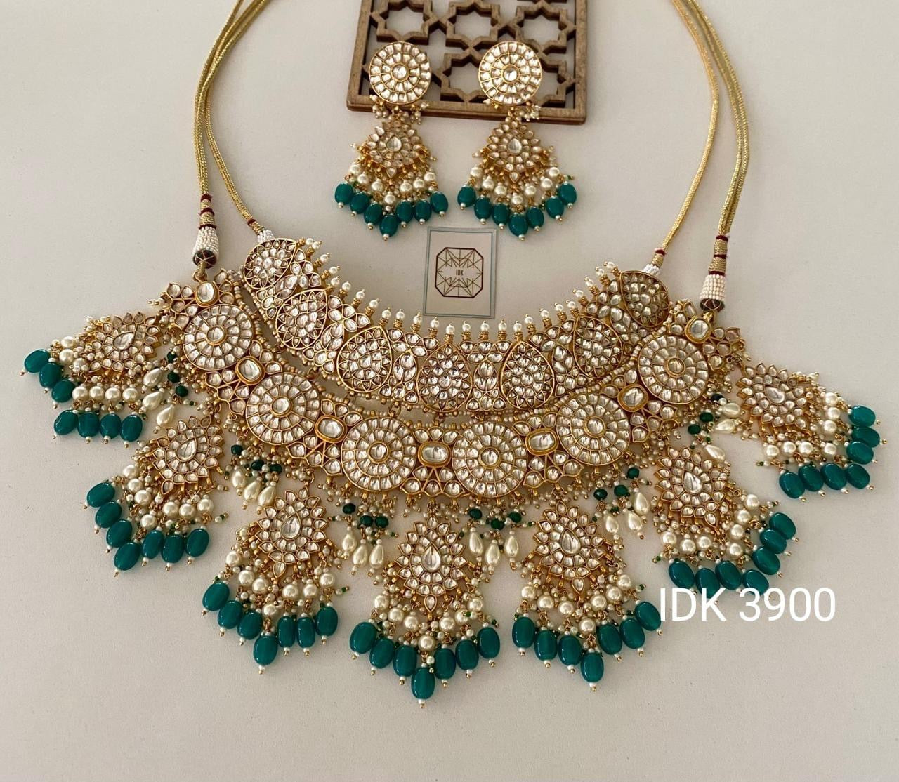 Maharani Kundan set Bridal Set Wedding set - Saffronfashionindia