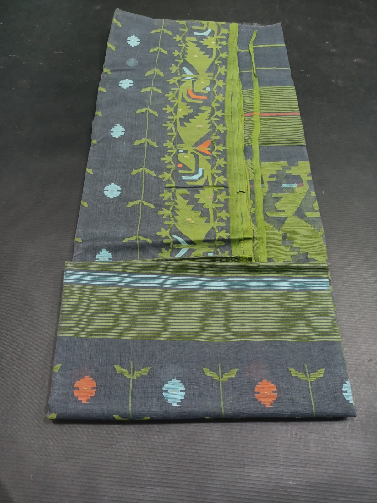 Nuzrat cotton jamdani Indian sarees - Saffronfashionindia
