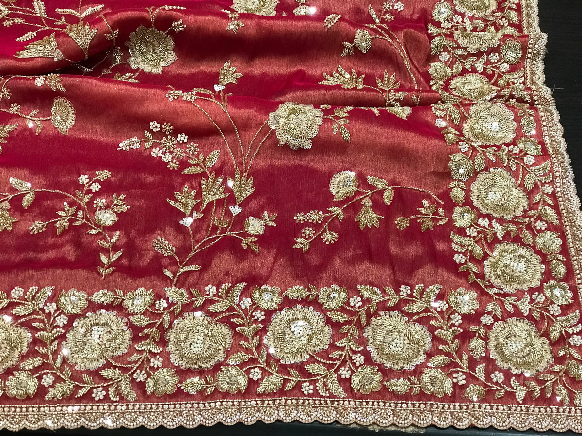 Designer silk Kanjeevaram saree wedding sari blouse Saffronfashionindia