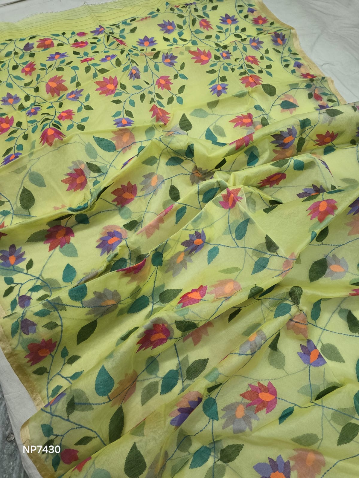 Mihira Tantuj saree muslin jamdani sarees - Saffronfashionindia